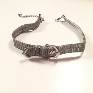 Zara Metal Mesh Buckle Choker